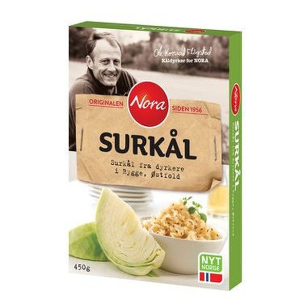 Nora Sauerkraut 450 gram (Surkål) Norwegian Foodstore
