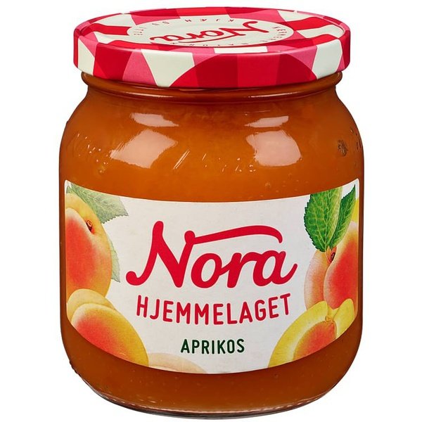 Nora Apricot Jam 400 grams (Aprikos syltetøy) Norwegian Foodstore