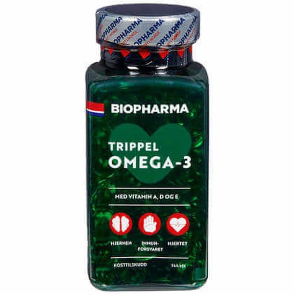 Biopharma Tripple Omega-3 - 144 capsules Norwegian Foodstore