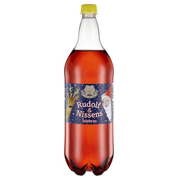Oscar Sylte Christmas Soda (Rudolf og Nissen Julebrus) 1.5 liter Norwegian Foodstore