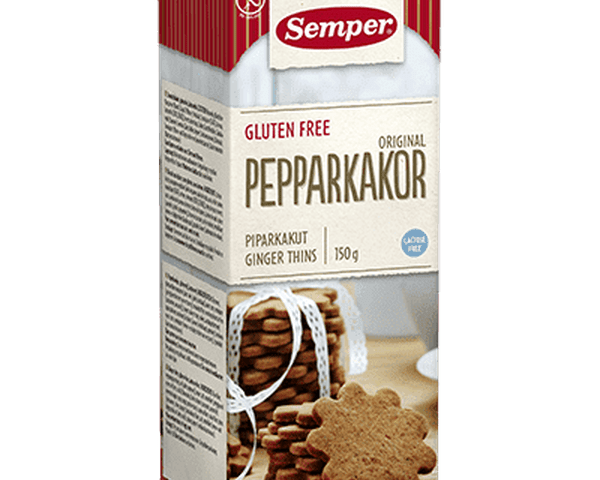Semper Gluten Free Ginger Cookies (pepperkaker) 150 grams Norwegian Foodstore