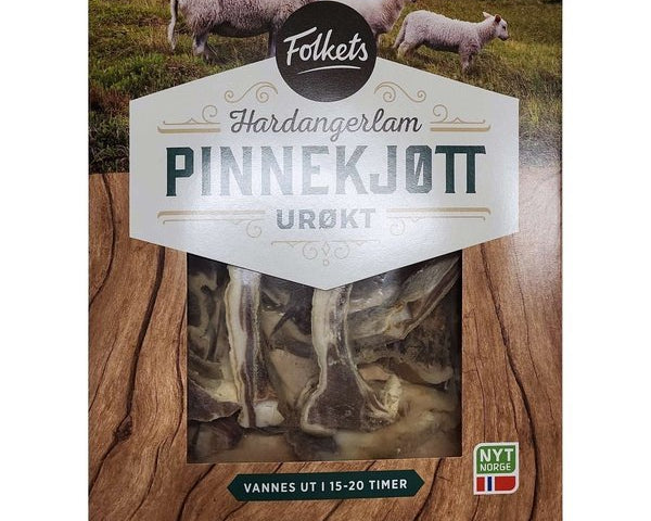 Folkets Hardanger Lamb Cured / non smoked (Pinnekjøtt Urøkt)  ca 1.25 kg (+/- 150 grams) Norwegian Foodstore