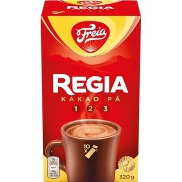 Freia Regia cocoa 32x10 gram (kakao - sjokoladedrikk) Norwegian Foodstore