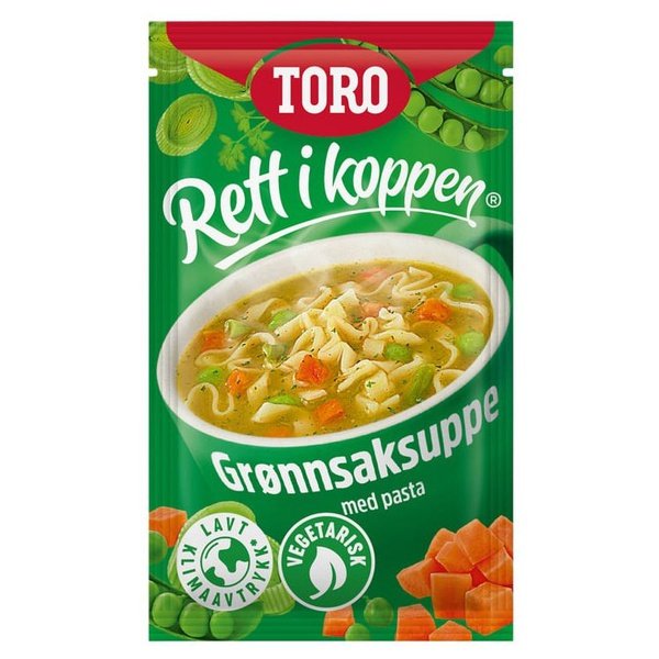 Toro Grønnsaksuppe M/Pasta 21 grams  Rett i Koppen (Instant soup) Norwegian Foodstore