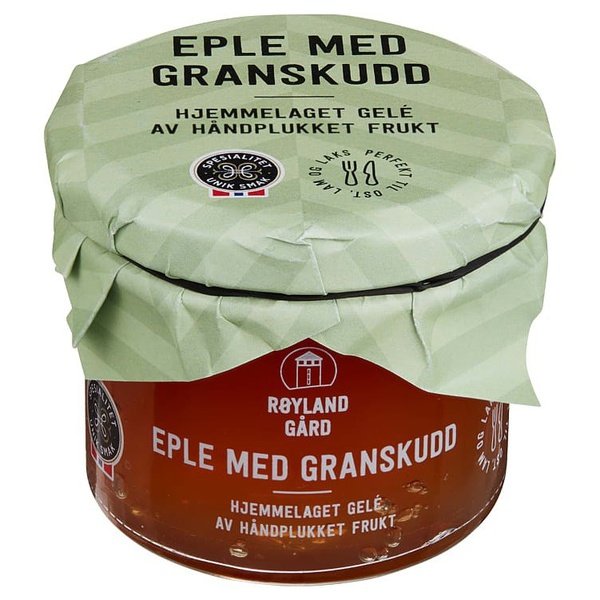 Apple jelly w/ Fir shoots 125 grams (Eple gelè m/granskudd) Norwegian Foodstore