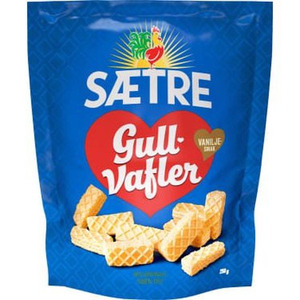Sætre Gold Wafers (Gull vaffler) 250 grams Norwegian Foodstore