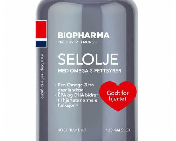 Biopharma Seal Oil - 120 capsules (Greenland bred seal) Selolje Norwegian Foodstore