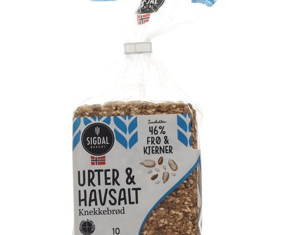 Sigdal Crisp bread Herbs & Seasalt 220 grams Norwegian Foodstore