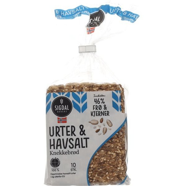 Sigdal Crisp bread Herbs & Seasalt 220 grams Norwegian Foodstore