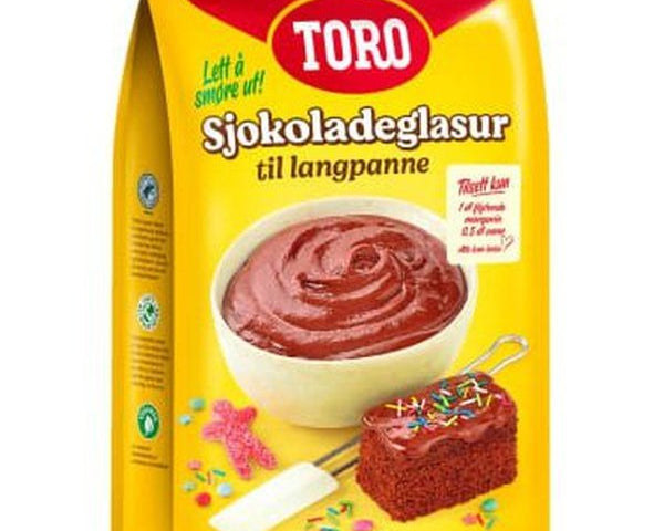 Toro Langpanne chocolate icing mix 350 grams (Glasur) Norwegian Foodstore