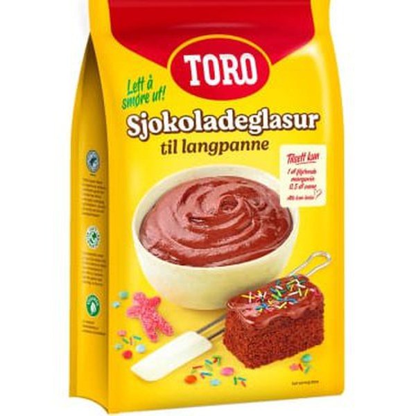 Toro Langpanne chocolate icing mix 350 grams (Glasur) Norwegian Foodstore