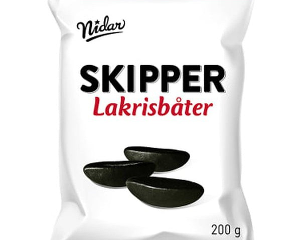 Nidar Skipper liquorice boats 200 grams (Lakrisbåter) Norwegian Foodstore