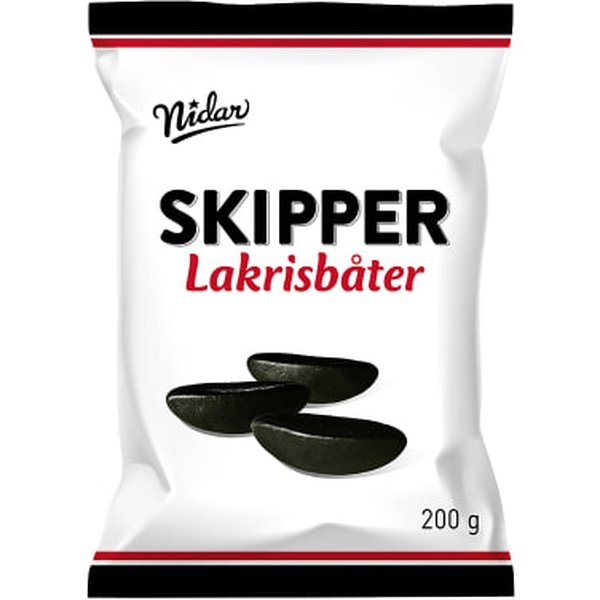 Nidar Skipper liquorice boats 200 grams (Lakrisbåter) Norwegian Foodstore