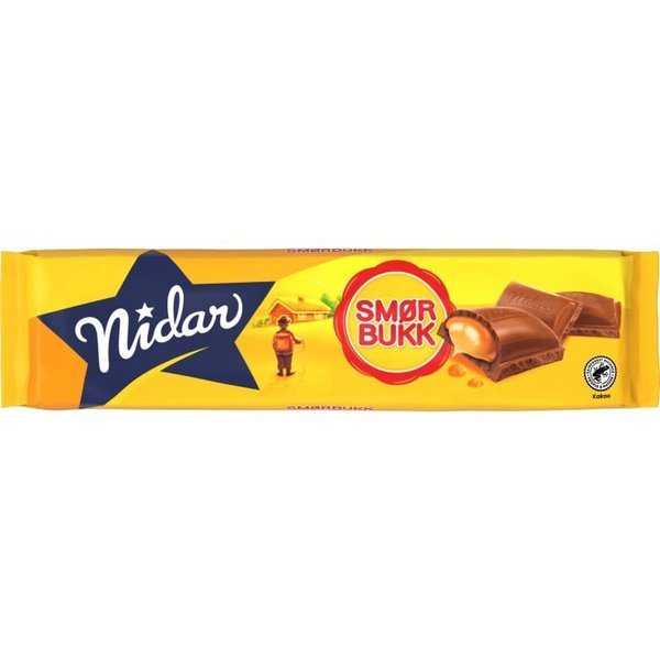 Smørbukk caramel filled milk chocolate 155 gram Norwegian Foodstore