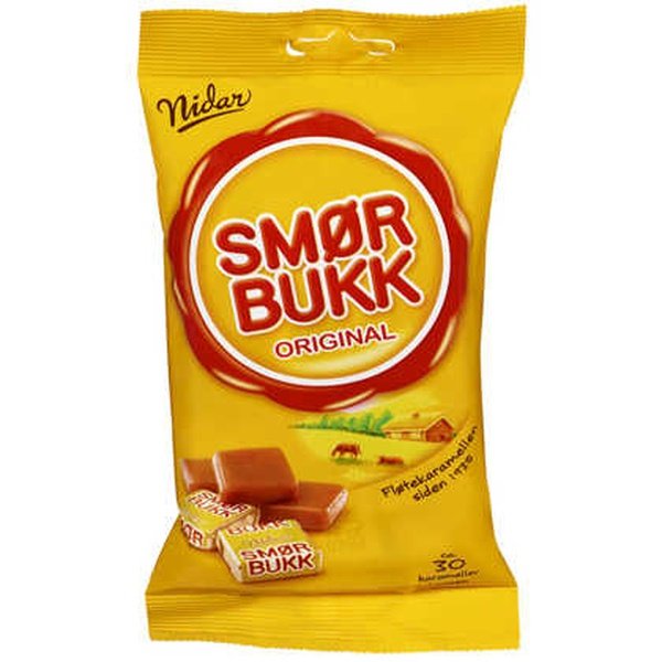 Nidar Smørbukk caramels 150 grams Norwegian Foodstore