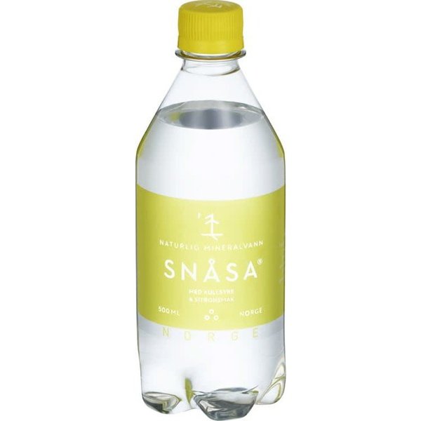 Snåsa mineral water Lemon 500 ml (Snåsavann sitron) Norwegian Foodstore