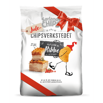 Sørlandschips Chipsverkstedet Ribbe Limited Edition Christmas Flavor 150 grams Norwegian Foodstore