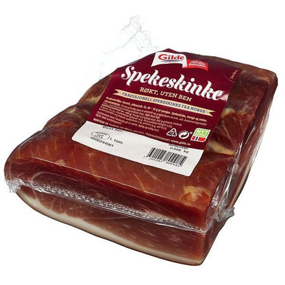 Gilde Cured ham whole piece smoked ( Røkt spekeskinke i bit, røkt) Ca 1.1 kg +/- 15% Norwegian Foodstore
