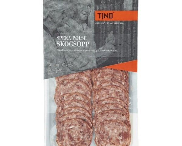 Tind cured with forest mushrooms 80 grams (Speket pølse skogsopp) Norwegian Foodstore
