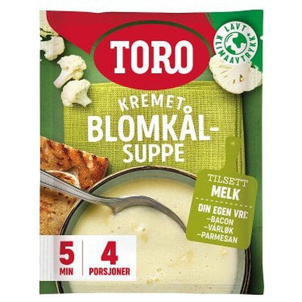 Toro creamy cauliflower soup 65 grams (Blomkålsuppe) Norwegian Foodstore