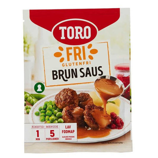 Toro Glutenfree brown gravy (Glutenfri brun saus) 32 grams Norwegian Foodstore