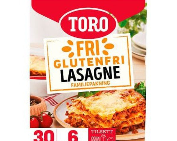 Toro Glutenfree Lasagna 300 grams Family size (Glutenfri lasagne) Norwegian Foodstore