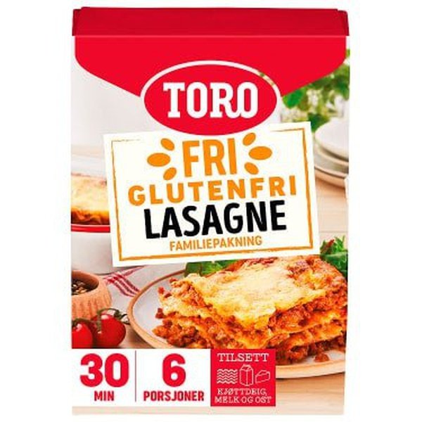 Toro Glutenfree Lasagna 300 grams Family size (Glutenfri lasagne) Norwegian Foodstore