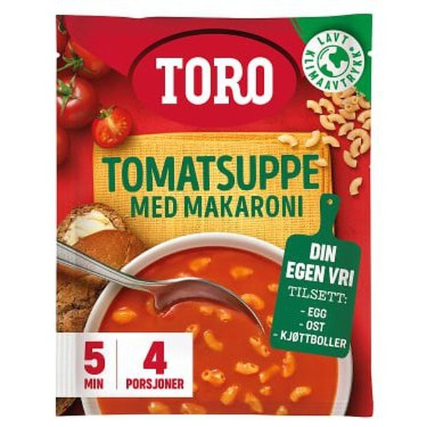 Toro tomatosoup with macaroni 119 grams (Tomatsuppe med makaroni) Norwegian Foodstore