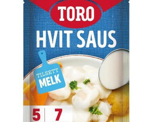 Toro White gravy/sauce (hvit saus) 38 grams Norwegian Foodstore