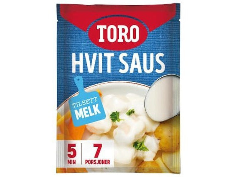 Toro White gravy/sauce (hvit saus) 38 grams Norwegian Foodstore