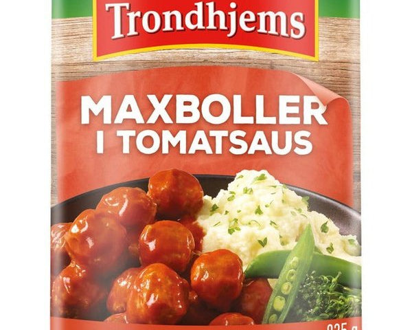 Trondhjems Maxboller in tomatosauce 420 grams (Tomatsaus) Norwegian Foodstore