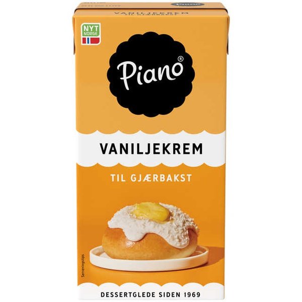 Piano Vanilla Curd for Baking 500ml (vaniljekrem for baking) Norwegian Foodstore