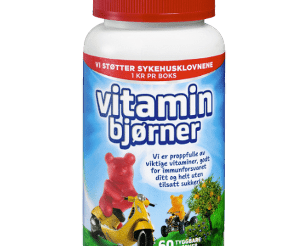 Vitamin bears (Vitaminbjørner) 60 pcs Norwegian Foodstore