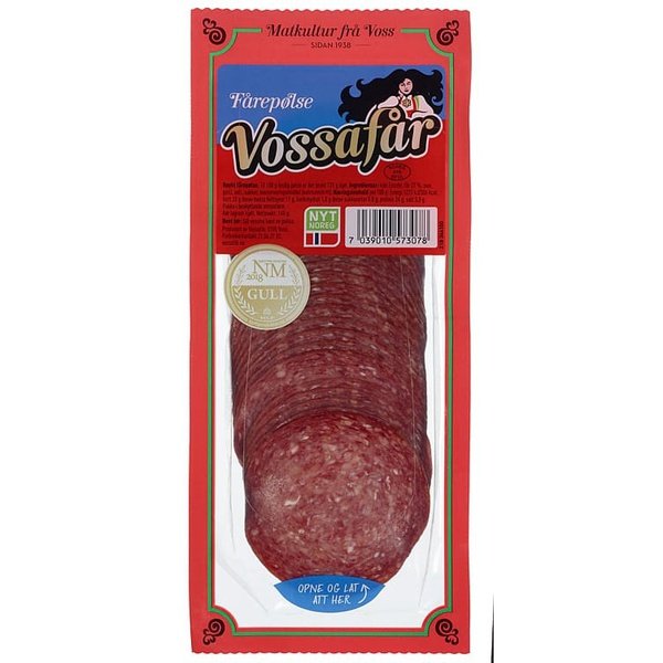 Vossafår sausage 140 gram (Fårepølse) Norwegian Foodstore
