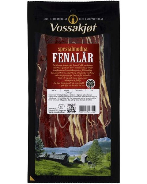 Vossakjøt cured sheep meat 100 gram (Fenalår) Norwegian Foodstore