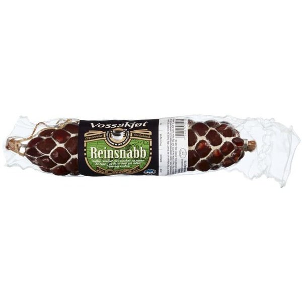 Vossakjøt cured sausage Deer (Reinsnabb) 300 grams Norwegian Foodstore