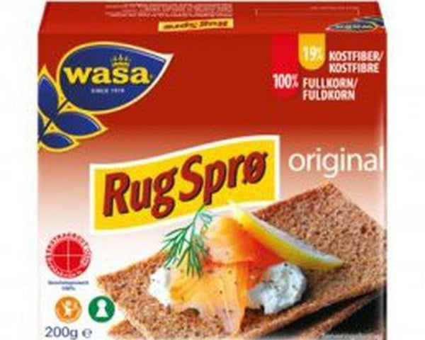 Rugsprø Crispbread 200 gram (Knekkebrød) Norwegian Foodstore
