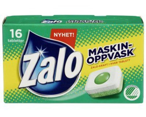 Zalo Dishwasher tablet 16 pieces (Oppvasktabletter) Norwegian Foodstore